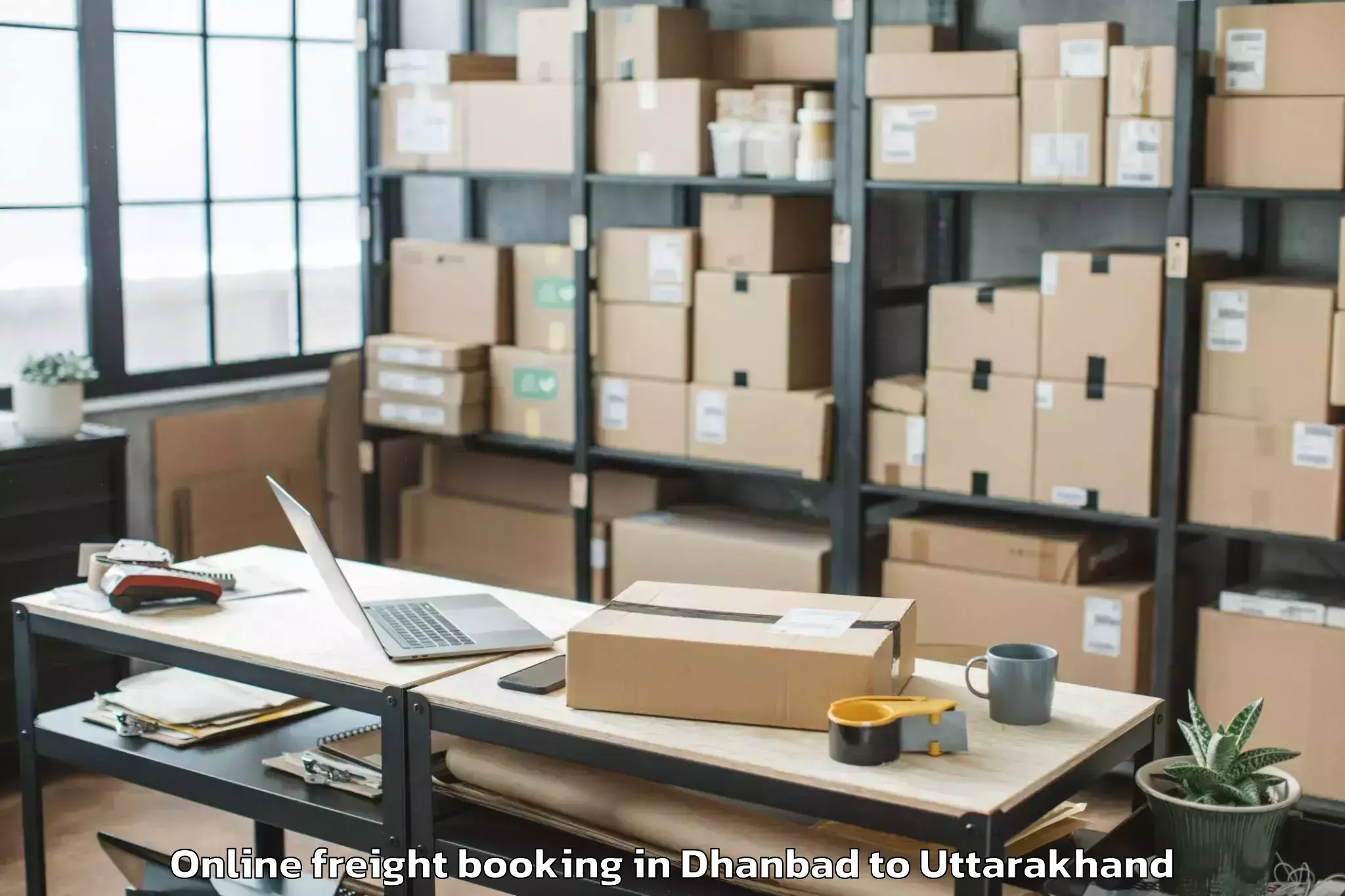 Book Dhanbad to Jonk Online Freight Booking